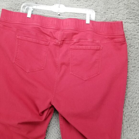 Torrid Jeans Womens 4X Red Stretch High Rise Slimming Pockets Lean Jean Straight - Picture 8 of 13